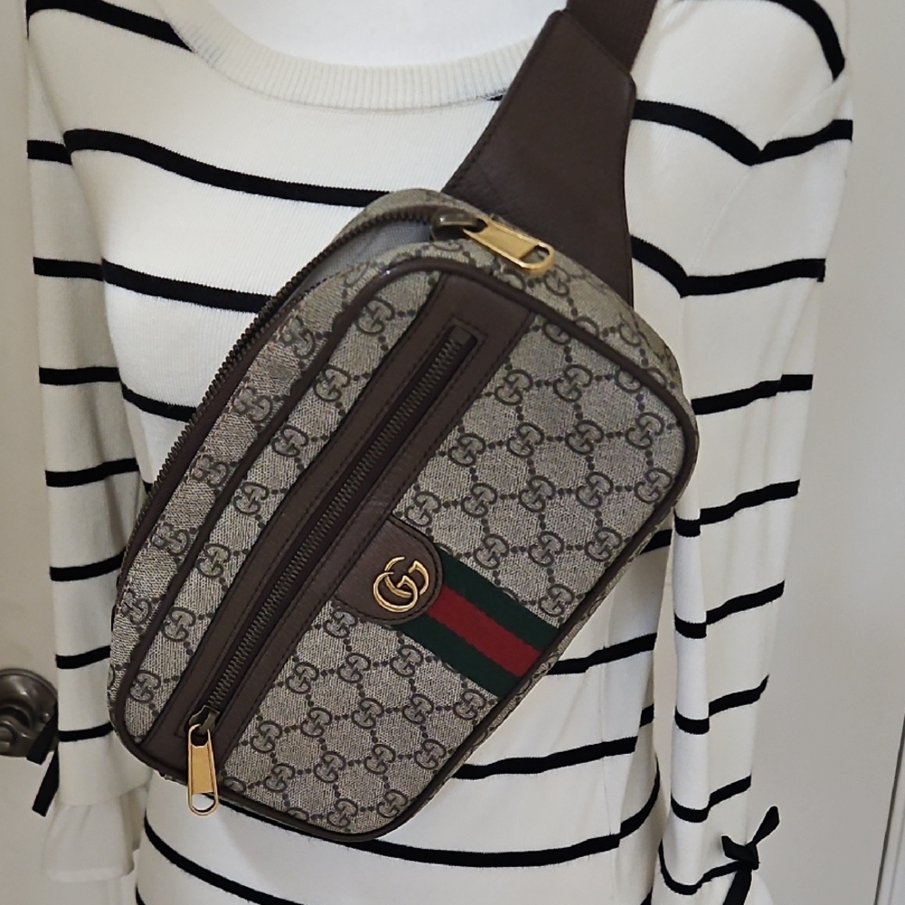 Gucci GG Pattern Belt Bag  Authentic Guaranteed. The Box and Dustbag Included